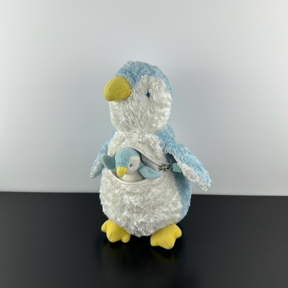 Russ Berrie Rare Wobbles Mommy Penguin & Baby Chick 10” Plush Stuffed Animal HTF
